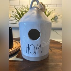 Rae Dunn HOME Birdhouse Beige Burlap